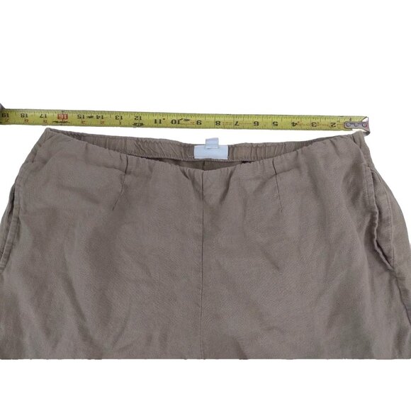 J. Jill, Pure Jill Slim Crops Linen Beige Pants  Women's Petite Medium - Picture 10 of 13